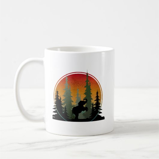 Sonnenuntergang Elefantenlandschaft Kaffeetasse (Links)