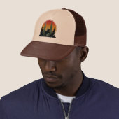 Sonnenuntergang Elefantenlandschaft Truckerkappe (Beispiel)