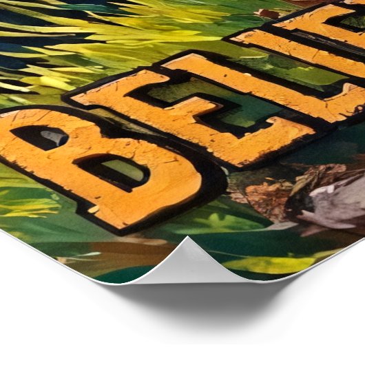 Sonnenuntergang Embrace: Sasquatch und die sanfte Poster (Ecke)