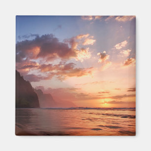 Sonnenuntergang entlang der Kauai-Küste Magnet