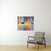 Sonnenuntergang Expressionist Romantische Strandla Wandteppich (Beispiel (Horizontal))