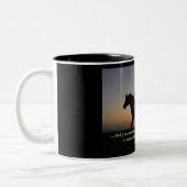 Sonnenuntergang-Fahrkaffee-Tasse oder Schale Zweifarbige Tasse (Links)