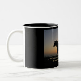 Sonnenuntergang-Fahrkaffee-Tasse oder Schale Zweifarbige Tasse