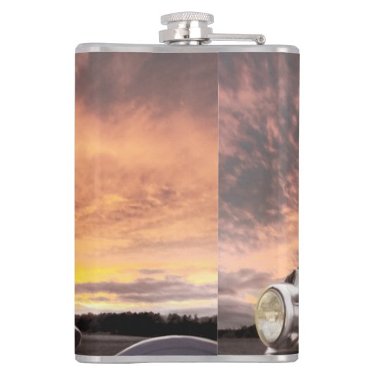 Sonnenuntergang-Fahrt 2 Flachmann (Rückseite)