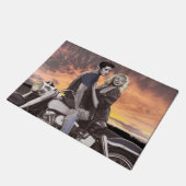 Sonnenuntergang-Fahrt 2 Fußmatte (Schrägansicht)