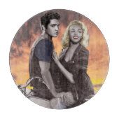 Sonnenuntergang-Fahrt Schneidebrett (Vorderseite)