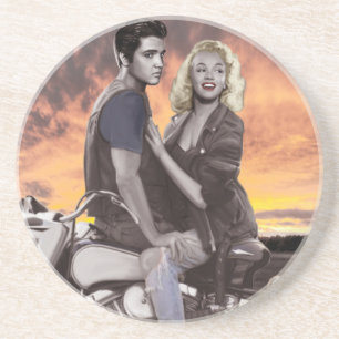 Sonnenuntergang-Fahrt Untersetzer