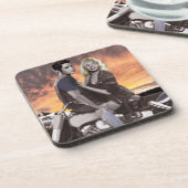 Sonnenuntergang-Fahrt Untersetzer (Linke Seite)