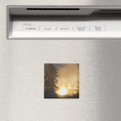 Sonnenuntergang färbt den Dampf über dem Lederbeck Magnet (In Situ (Geschirrspüler))
