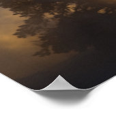 Sonnenuntergang färbt den Dampf über dem Lederbeck Poster (Ecke)