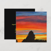 Sonnenuntergang Feiertagskarte (Vorne/Hinten)