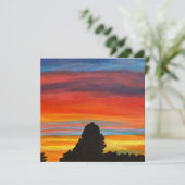 Sonnenuntergang Feiertagskarte (Stehend Vorderseite)