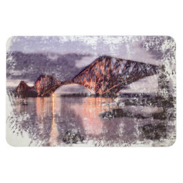 Sonnenuntergang Firth of Forth Eisenbahnbrücke Magnet