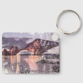 Sonnenuntergang Firth of Forth Eisenbahnbrücke Schlüsselanhänger