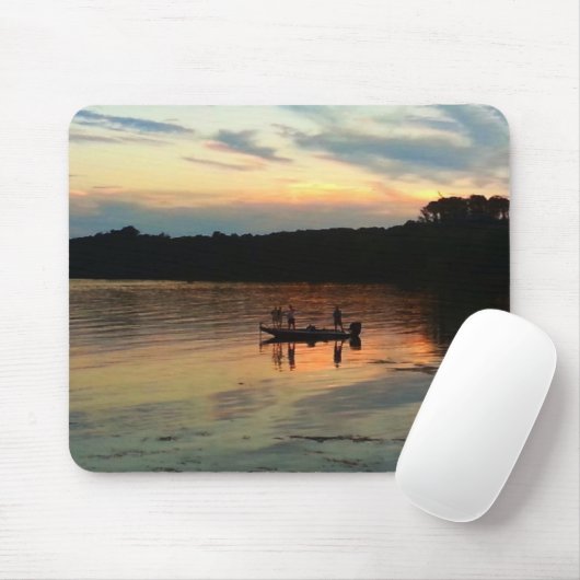 Sonnenuntergang-Fischen Mousepad (Mit Mouse)