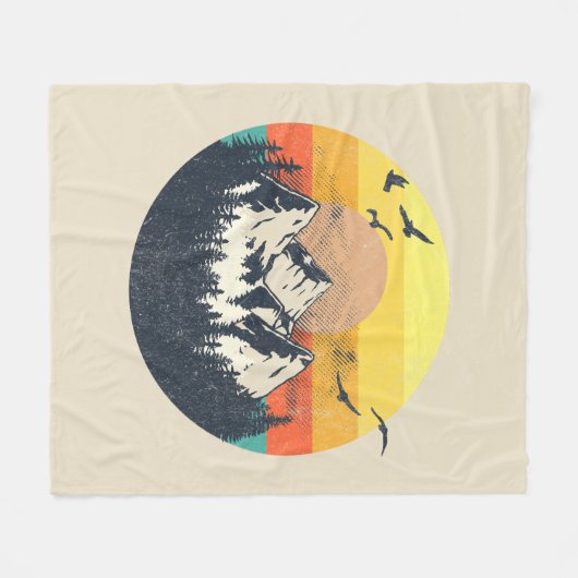 Sonnenuntergang Fleecedecke (Vorderseite (Horizontal))