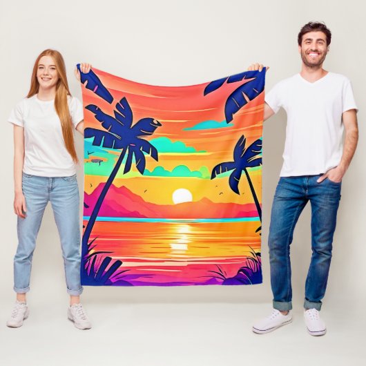 Sonnenuntergang Fleecedecke (Beispiel)