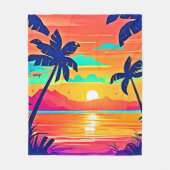 Sonnenuntergang Fleecedecke (Vorderseite)