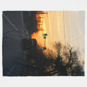 Sonnenuntergang Fleecedecke (Vorderseite (Horizontal))