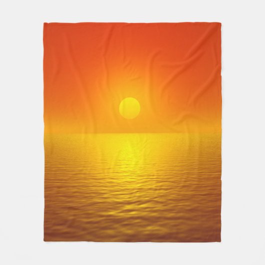 Sonnenuntergang Fleecedecke (Vorderseite)