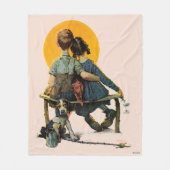 Sonnenuntergang Fleecedecke (Vorderseite)