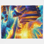 Sonnenuntergang Fleecedecke (Vorderseite (Horizontal))
