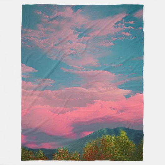 Sonnenuntergang Fleecedecke (Vorderseite)