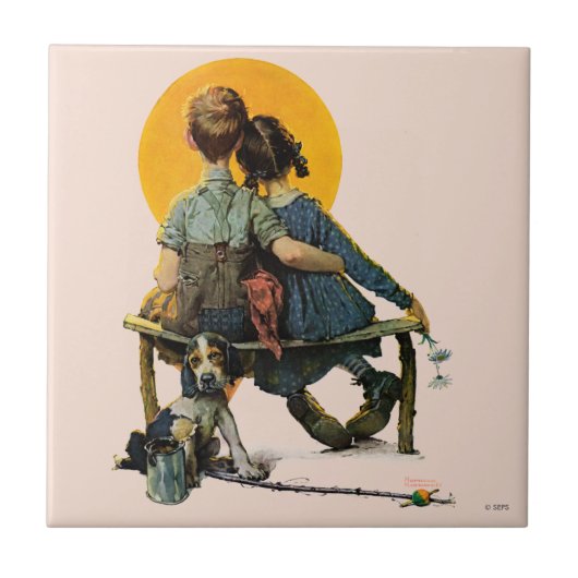 Sonnenuntergang Fliese (Vorderseite)