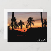 Sonnenuntergang Florida Postkarte (Vorne/Hinten)