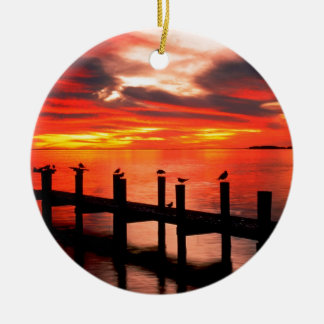 Sonnenuntergang-Fort- Myersabschlussball Florida Keramikornament