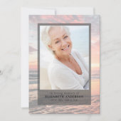 Sonnenuntergang Foto Beerdigung Einladung (Vorderseite)