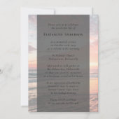 Sonnenuntergang Foto Beerdigung Einladung (Rückseite)