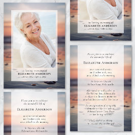 Sonnenuntergang Foto Beerdigung Einladung