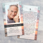 Sonnenuntergang Foto Beerdigung Gedenkkarte