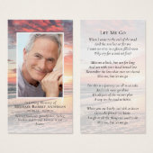 Sonnenuntergang-Foto-Beerdigungskarte (Vorne & Hinten)