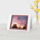 Sonnenuntergang-Foto, das an Sie Karte (Gelbe Blume)