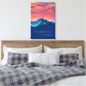 Sonnenuntergang Foto Dekoration über Berge mit Zit Leinwanddruck (Insitu (Schlafzimmer))