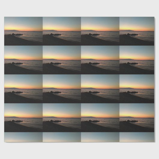Sonnenuntergang-Foto Geschenkpapier (Flach)