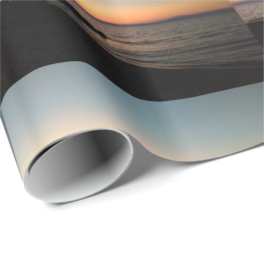 Sonnenuntergang-Foto Geschenkpapier (Rolleneckpunkt)