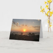 Sonnenuntergang Foto Karte (Gelbe Blume)