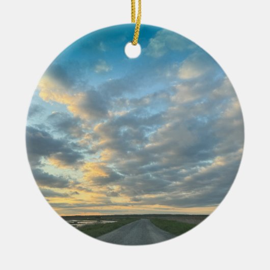 Sonnenuntergang Foto Ornament (Vorne)