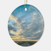 Sonnenuntergang Foto Ornament (Links)