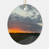 Sonnenuntergang Foto Ornament (Links)