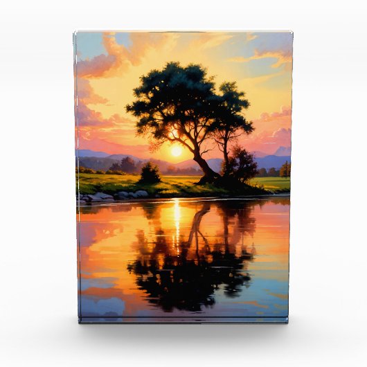 Sonnenuntergang Fotoblock (Vorderseite)