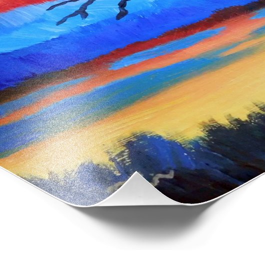 Sonnenuntergang Fotodruck (Ecke)