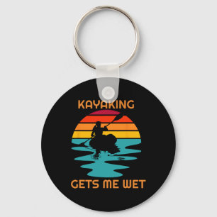 Sonnenuntergang Frauen Kayaking Macht Mich Nass Ka Schlüsselanhänger
