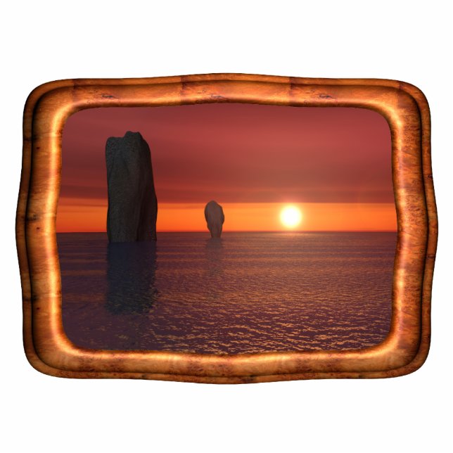 Sonnenuntergang Freistehende Fotoskulptur (Vorne)