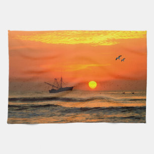 Sonnenuntergang für Teetuch Geschirrtuch