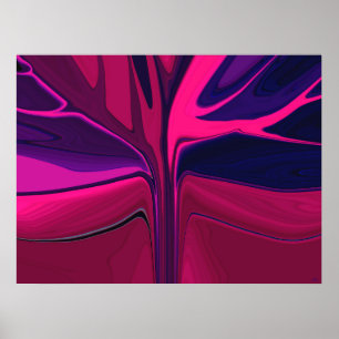 Sonnenuntergang-Garten-abstraktes Plakat