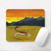 Sonnenuntergang-Gazellentierkunst Mousepad (Mit Mouse)